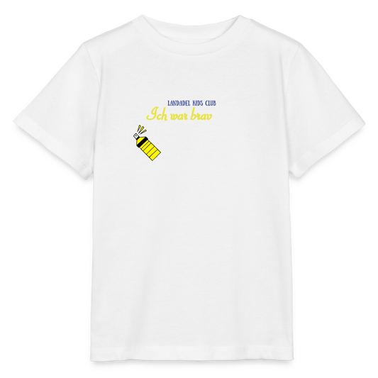 LANDADEL KIDS CLUB T-SHIRT - SPRAYER YELLOW - Weiß