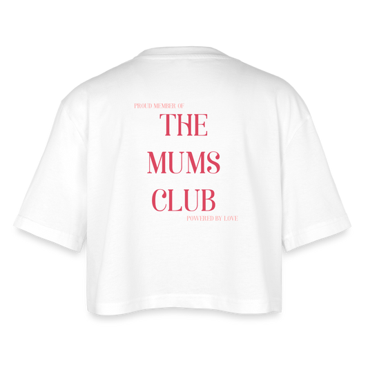 Landadel T-Shirt THE MUMS CLUB - POWERED BY LOVE - Weiß