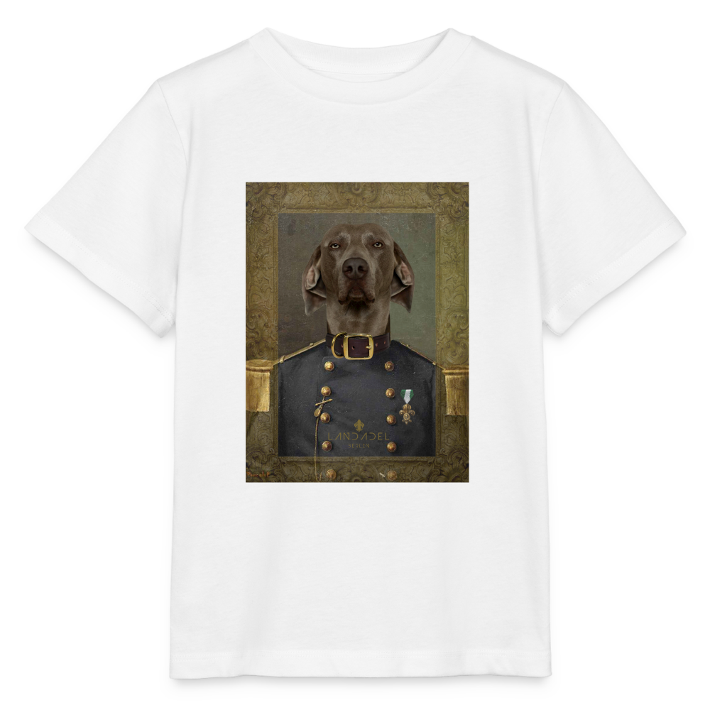 Landadel Kinder T-Shirt MINI DOG - personalisiert mit deinem Hund - Weiß