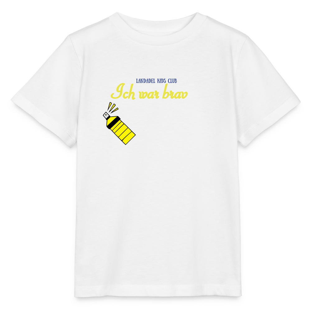 LANDADEL KIDS CLUB T-SHIRT - SPRAYER YELLOW - Weiß